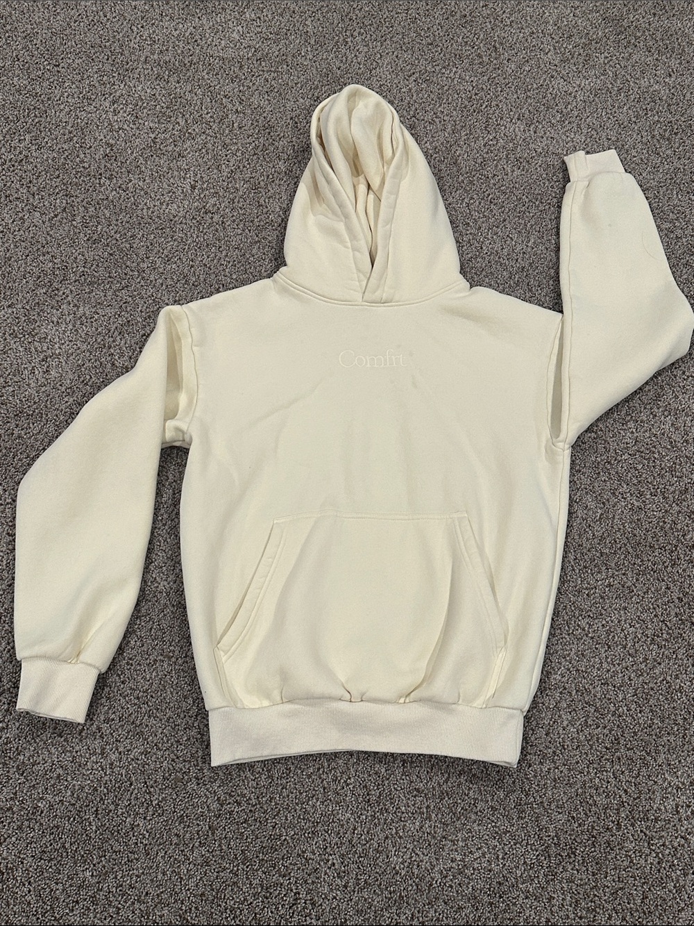 Comfort Classic Cream Hoodie with Subtle Logo